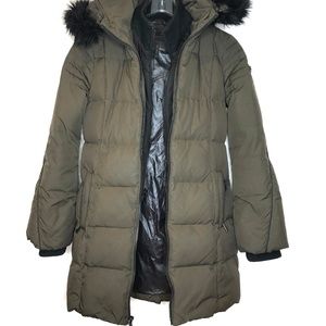 🚫SOLD🚫BCBG MAXAZRIA Olive Down Long Puffer Coat